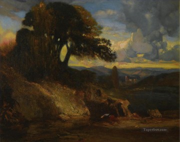 アレクサンドル・ガブリエル・デカンプス Painting - 夕暮れの風景 アレクサンドル・ガブリエル・デカンプ 東洋学者